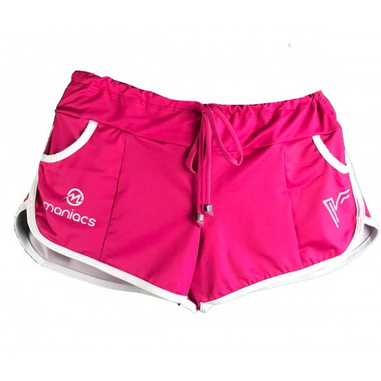 SHORTS MANIACS VINI FONT - ROSA E BRANCO